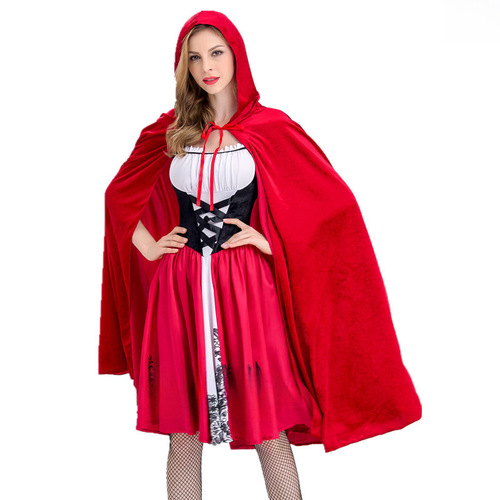 S-3XL Large European and American Halloween cloak Red Riding Hood costume cosplay role-playing game uniform