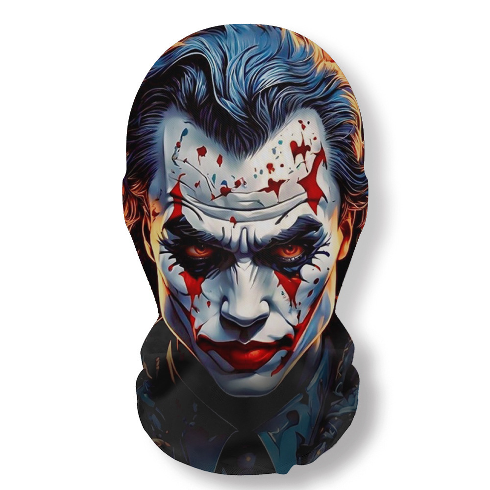 Máscara 3D de payaso para la cara completa, accesorios de terror para Halloween, máscara de broma para fiestas y bailes, protección UV