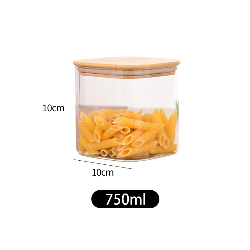 Tanque sellado de vidrio con alto contenido de borosilicato, tanque de almacenamiento de grado alimenticio, tanque sellado de granos de café de cáscara de mandarina de cocina de almacenamiento de cocina