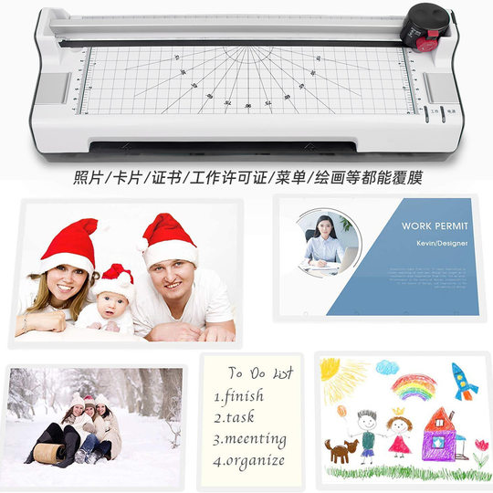Ol288A4 Office Household Plastic Sealing Machine Multi-Functional Small Laminating Machine with Paper Cutting Rounded Corner Photo Laminating Machine