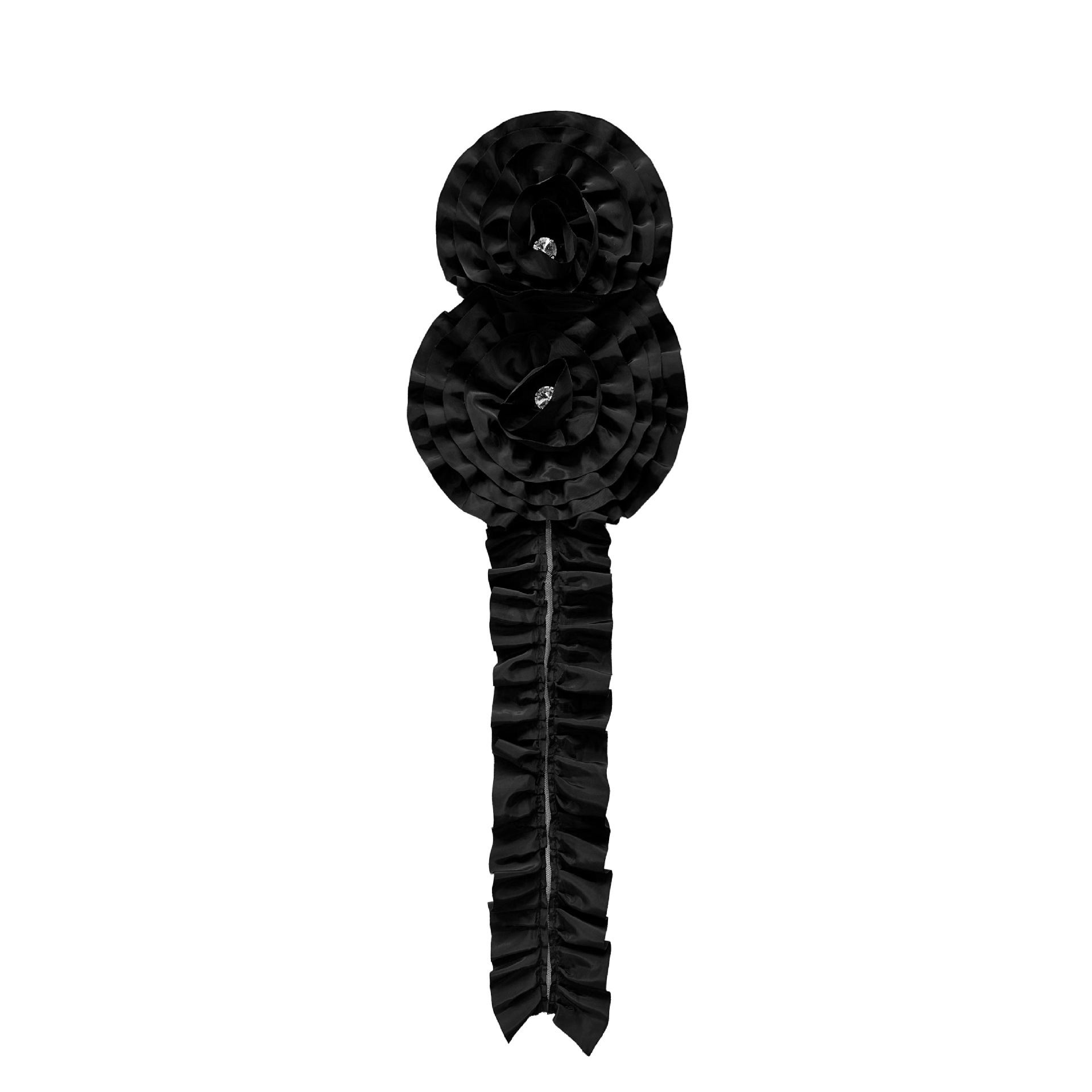Flores decorativas tridimensionales de la industria pesada, pliegues de múltiples capas, camisas de ropa de celebridades de Internet, accesorios de ropa de actuación de baile latino, accesorios