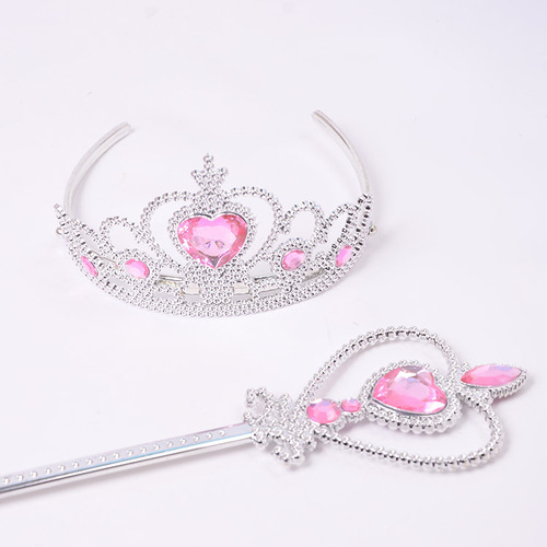 Elsa Crown Headband from Frozen, Princess Elsa Hair Accessory, Birthday Magic Wand, Decorative Set for Children