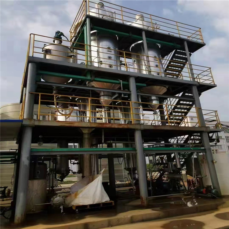 2000升双效钛材蒸发器 二手浓缩结晶蒸发器 三效强制循环蒸发器