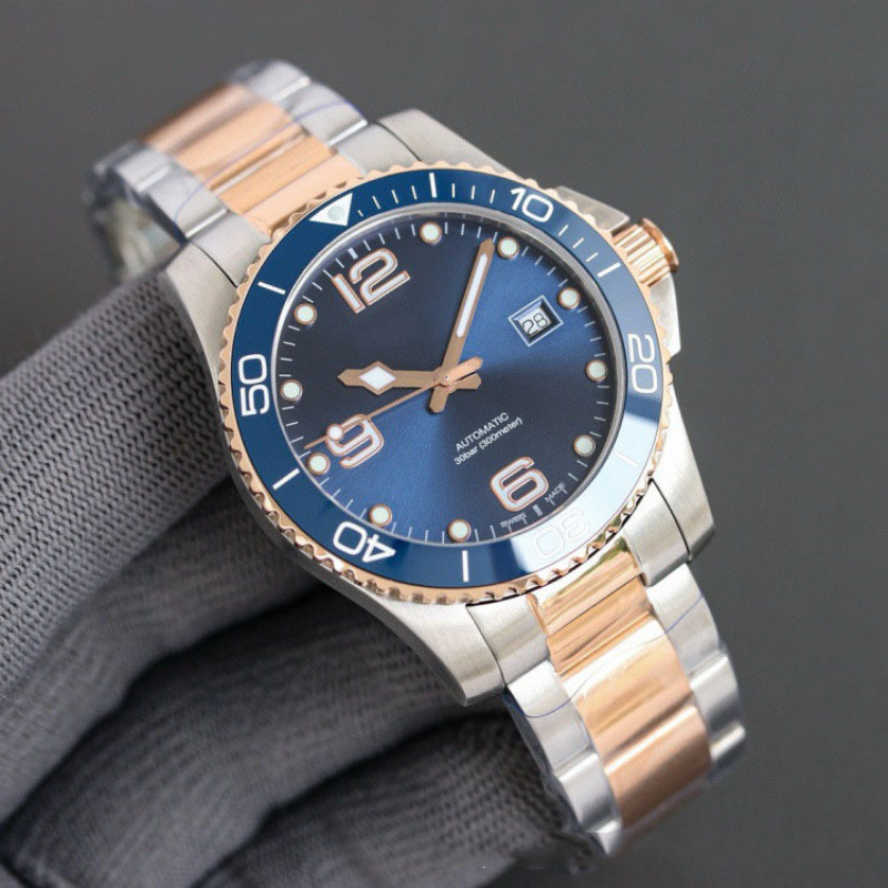 Langjia ZF Conkas Buceo Reloj transfronterizo Reloj mecánico no automático Reloj de hombre impermeable luminoso de cerámica empresarial