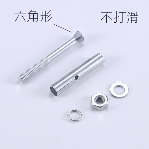 Manufacturer wholesales new hexagonal head expansion screws, precision standard pull-explosion non-standard explosive iron galvanized expansion bolts