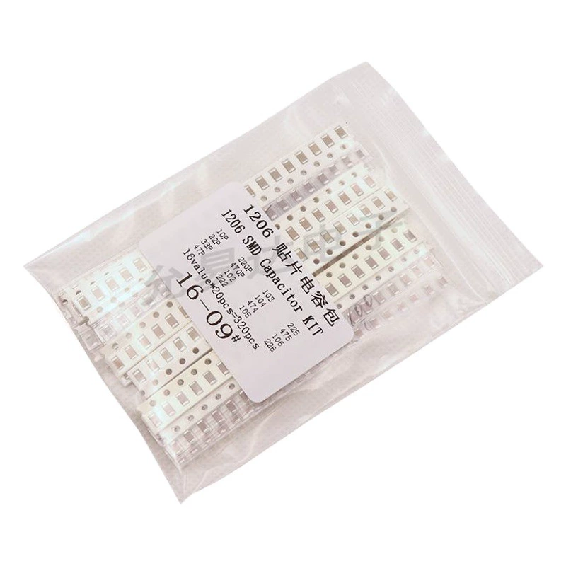 1206 SMD емкостный пакет элемента пакета образца пакета обычно используется 16 видов по 20 штук всего 320 штук 10P-22UF
