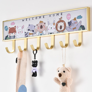 Entrance Door Creative Key Door Wall Hanging Clothes Hook Entrance Cute Clothes Hanger Kidsren's Room Bedroom Hanging Yunbang