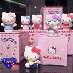 HelloKitty公仔凯蒂猫手办盲盒玩偶玩具可爱桌面摆件潮玩祖国版