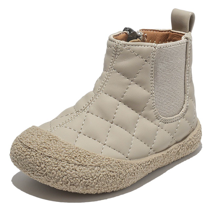 Детские ботинки на флисовой подкладке Детские осенне-зимние ботинки Ботинки Martin из хлопка для мальчиков и девочек Мягкая подошва Противоударные теплые хлопковые сапоги для маленьких и средних детей