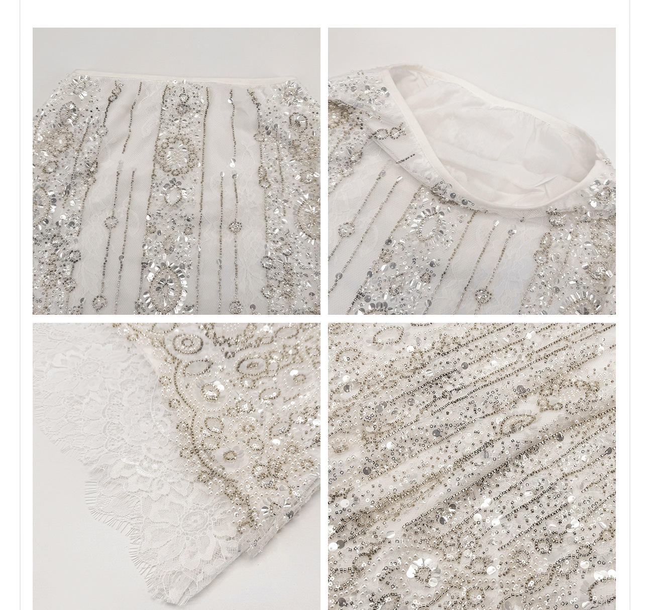 Set áo vest gile và chân váy midi thêu đính cườm phong cách Tân Trung Hoa — bộ đồ, nửa váy, Trang chủ chi tiết 15