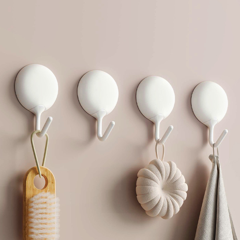 Hole-free Non-marking Nail-free Kitchen Door Rear Adhesive Hook Small Hook Strong Adhesive Bathroom Toilet Key Wall Hanging