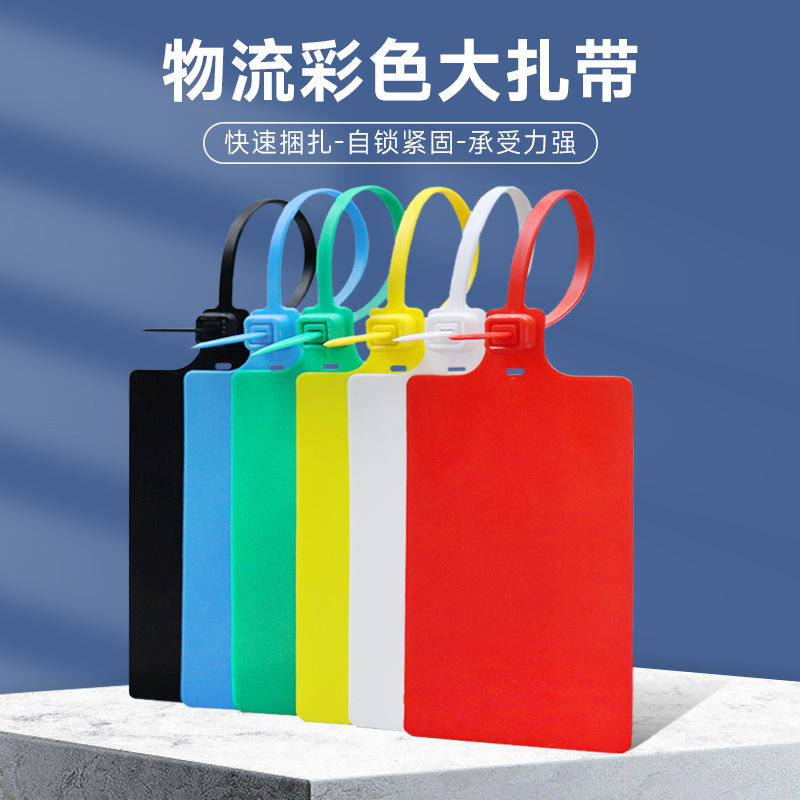 货柜运输一次性施封锁物流快递塑料封条园林标记大号标牌扎带铅封