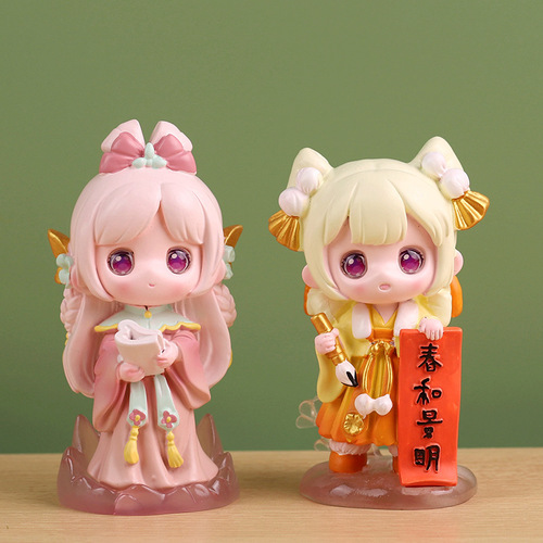 Genuine Spring Wind Blind Box Doll Handmade Office Resin Craft Creative Gift Ornament Wholesale Dropshipping