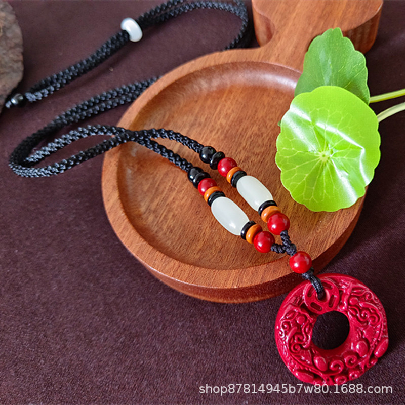 높은 콘텐츠 cinnabar 더블 버클 (고급 로프 포함)