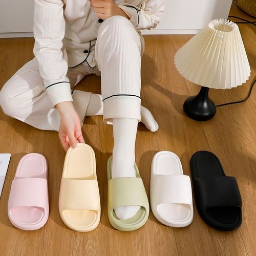 Summer New 2025 Eva Bathroom Home Slippers, Couples Squeezing Feeling Slides for Indoor Men and Women, Anti-Slip