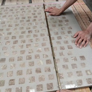 Brand clothing store indoor mosaic terrazzo floor decoration material square large plate pouring D marble