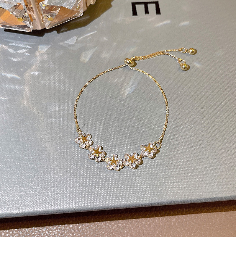 Fashion Flower Titanium Steel Plating Bracelets 1 Piece