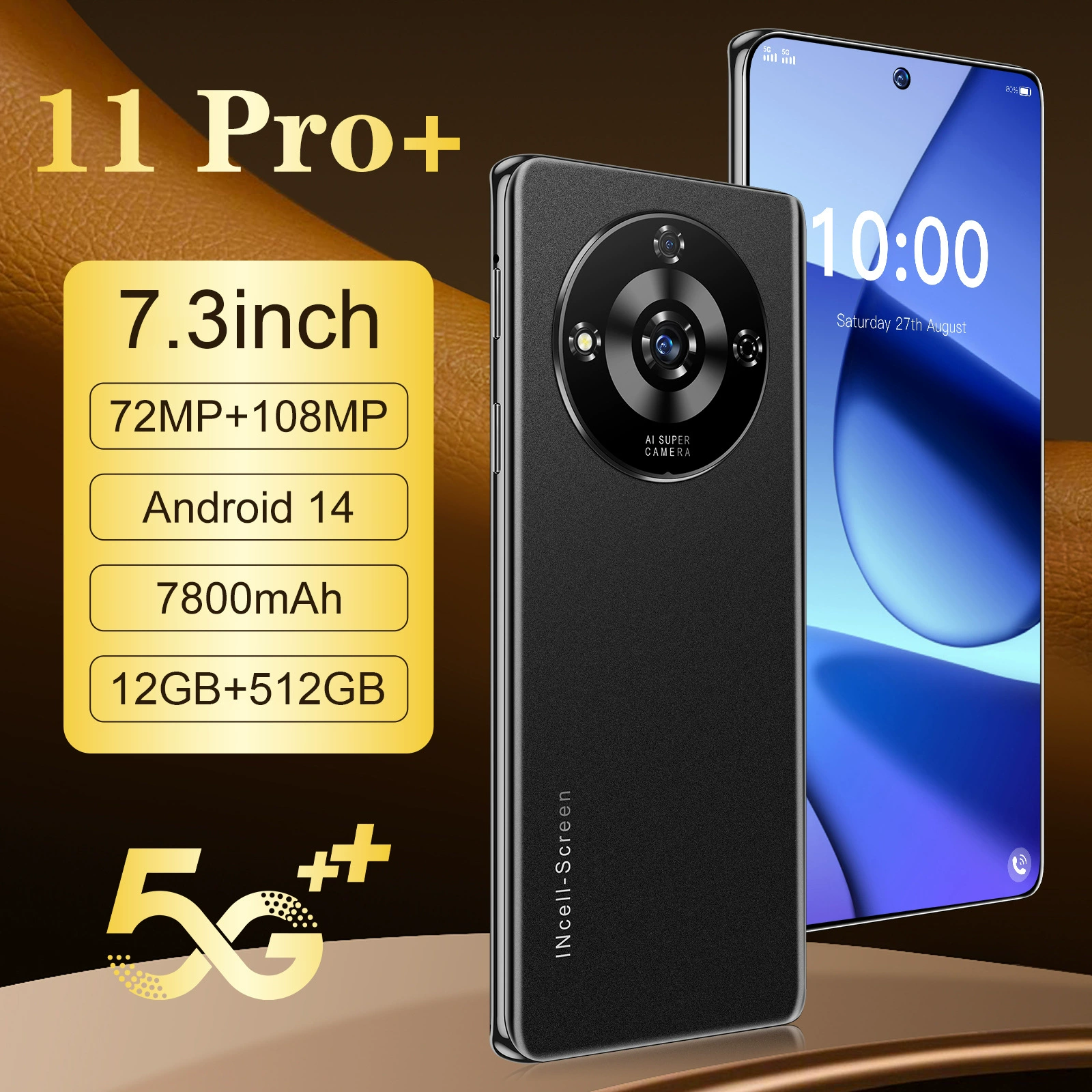 Мобильный телефон 11 Pro+ Android, полноэкранный широкий дисплей, варианты по регионам