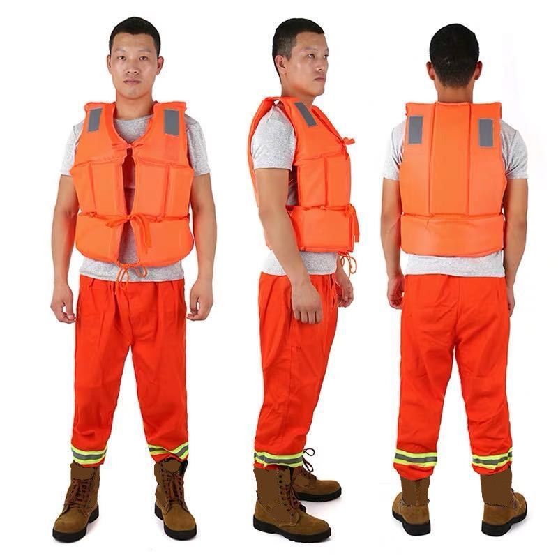 Chaleco salvavidas profesional portátil para adultos pesca buque puerto de snorkel engrosado chaleco de flotabilidad de Oxford para niños image 3