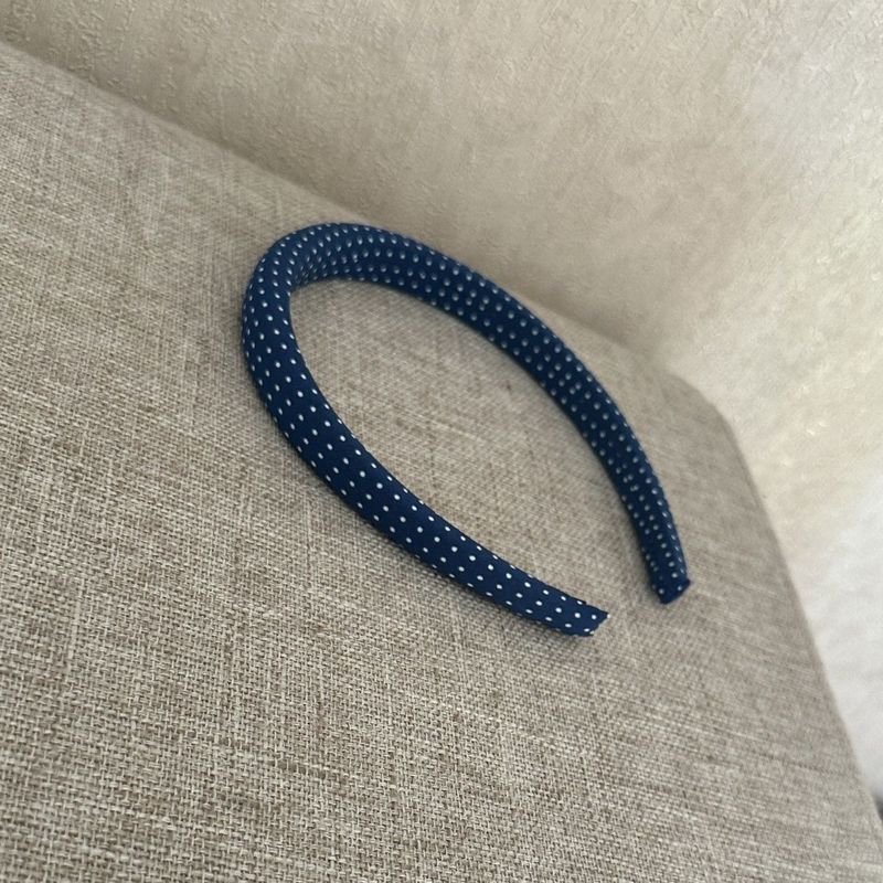 日韩同款藏蓝色波点发箍少女风海绵简约发卡时尚发饰百搭网红头箍|undefined