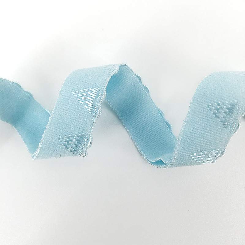 现货锦纶11mm双层月牙桃心对折包边松紧带彩色弹力保暖内衣包边条|undefined