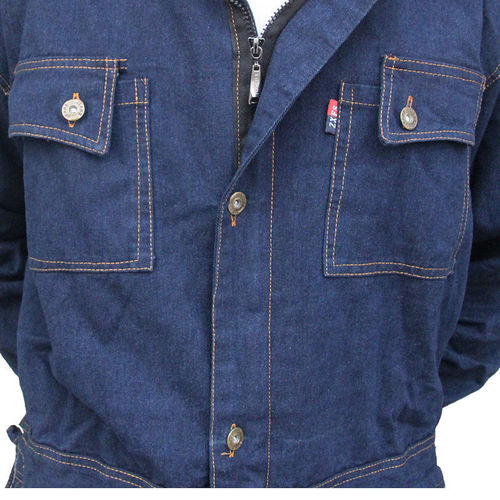 One-piece denim work clothes breathable suit work clothes for men and women welding auto repair spray painting machine repair dust-proof labor insurance suit