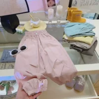 Новый стиль детские спортивные брюки повседневные брюки средние и большие дети летние ультратонкие быстрые сухие брюки брюки для спорта и отдыха