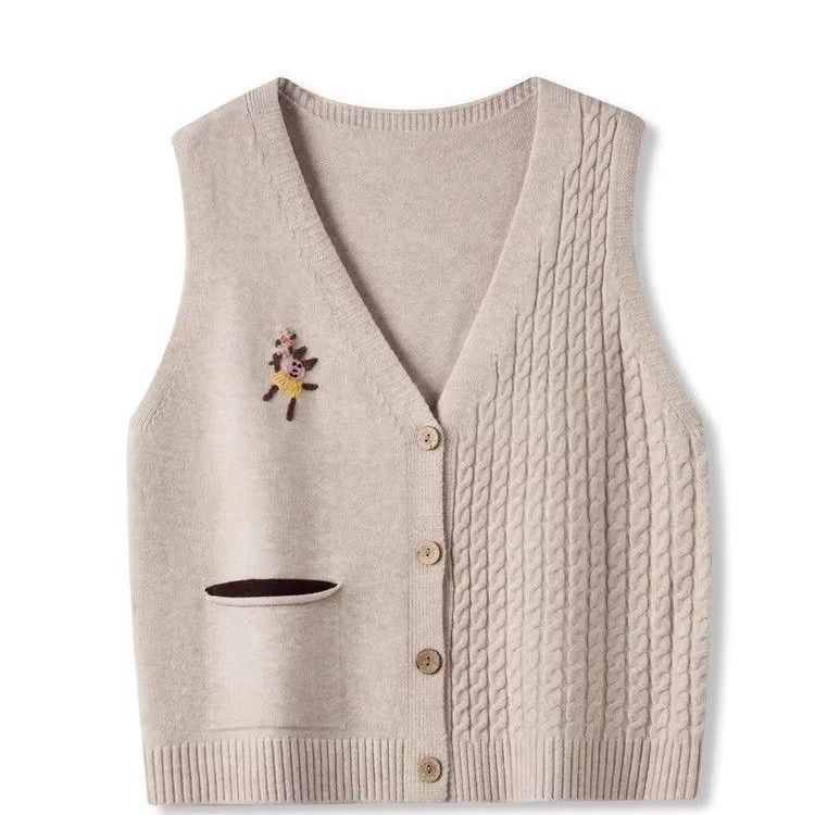 Retro knitted vest