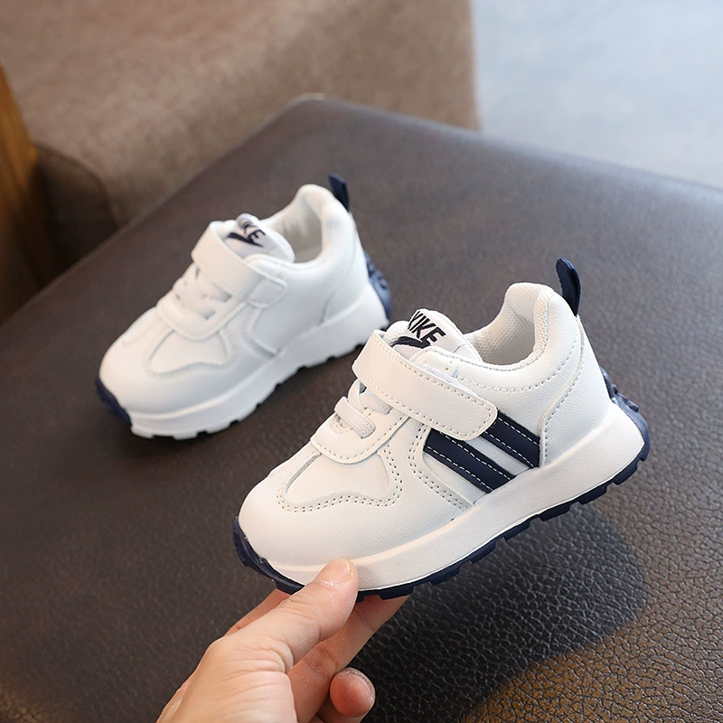 Spring and autumn children's shoes girl vertical strips breathable casual shoes boys fashion sports shoes middle and young children's shoes and shoes student shoes