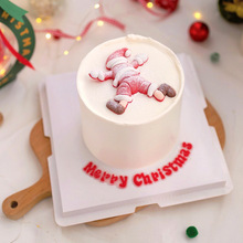 圣誕節蛋糕裝飾發光水晶球圣誕老人雪人貼紙紅色搪瓷杯圣誕樹擺件