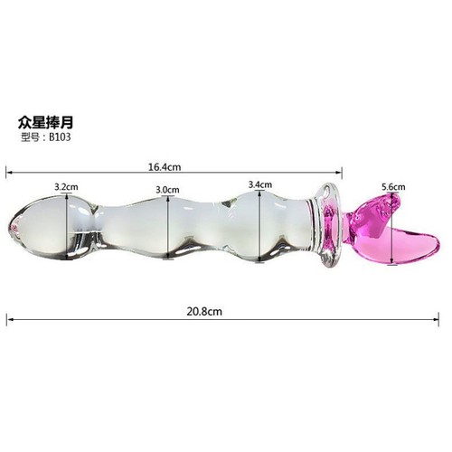 Female rear bead glass anal plug tail new penis fairy stick anal plug masturbation device sex toy