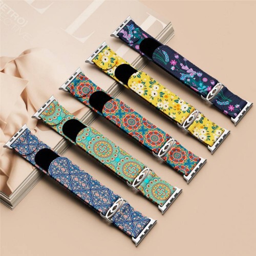 Suitable for Apple Watch Series11 42/46mm Apple Watch with Printed Nylon Magic Wristband Suitable for Apple Watch Series11 42/46mm Apple Watch with Printed Nylon Magic Wristband