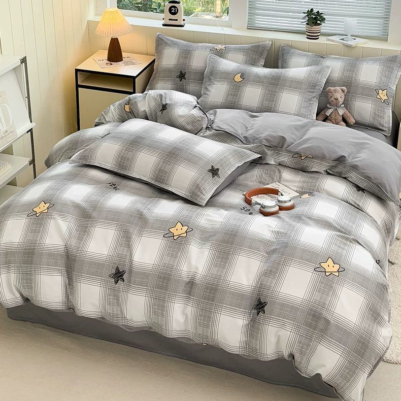 Cobertura de edredón de algodón 150x180x200x230 doble dormitorio de estudiantes individuales 100 cubierta de edredón de algodón conjunto de tres piezas