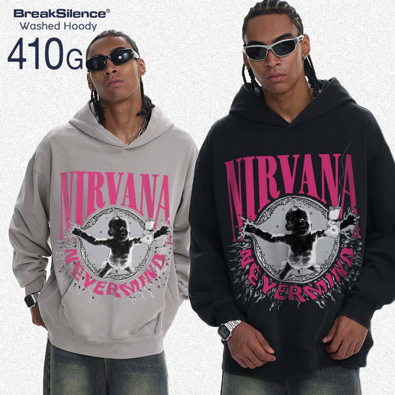 2025 Cross-Border Nirvana Autumn Digital Direct Print Heavy Washed Hooded Sweatshirt American Retro Top for Men 2025 Cross-Border Nirvana Autumn Digital Direct Print Heavy Washed Hooded Sweatshirt American Retro Top for Men