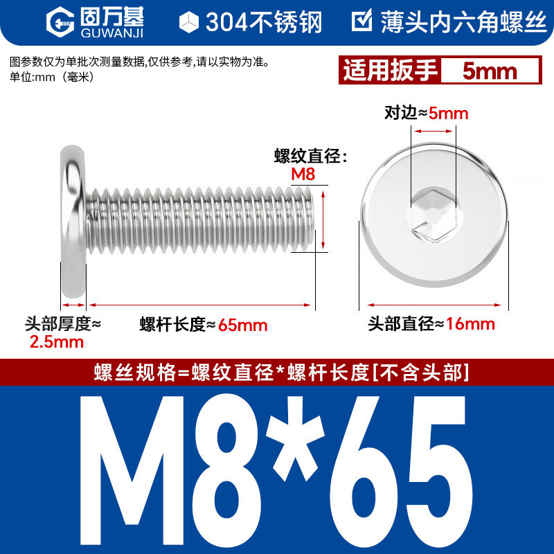 304 M8*65