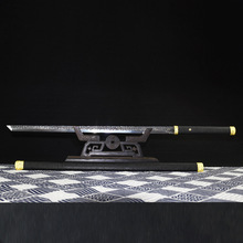 龙泉市刀剑手工锻造高锰钢唐横刀一体长刀传统硬刀送礼收藏未开刃