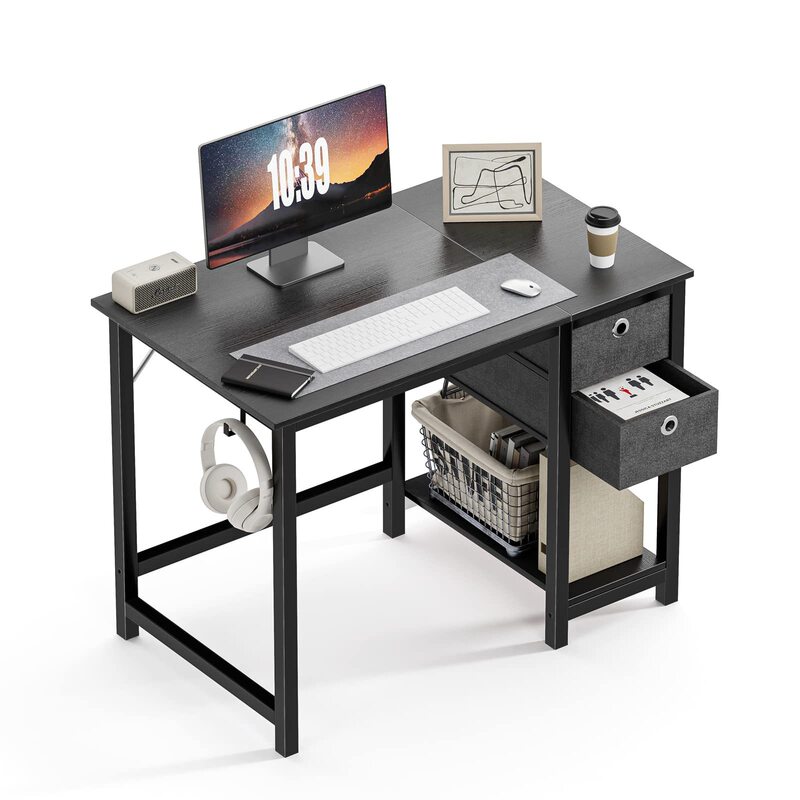 Small apartment home computer desk desktop bedroom desk drawer space saving student dormitory study small table Small apartment home computer desk desktop bedroom desk drawer space saving student dormitory study small table