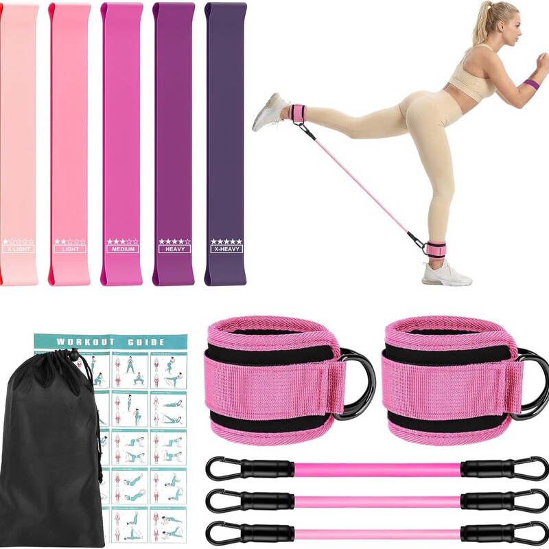 Cross-Border Ankle Resistance Band Hip Training Resistance Band Leg Core Strength Exercise Elastic Band In-Stock Elastic Rope Cross-Border Ankle Resistance Band Hip Training Resistance Band Leg Core Strength Exercise Elastic Band In-Stock Elastic Rope