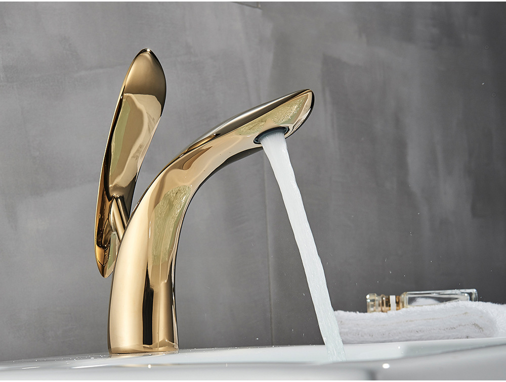 Cross-border countertop basin, tall, cold and hot water faucet, Nordic-style black kitchen and bathroom sink, white copper faucet undefined