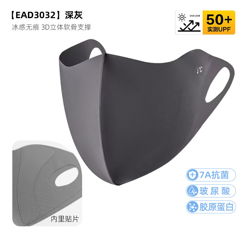 防晒口罩女夏季新款立体透气防紫外线户外遮阳护眼角冰丝防晒面罩|undefined
