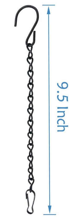 Cadena de doble gancho negra para colgar, cadena para jaulas de pájaros, cadena para colgar letreros, cadena de hierro con doble figura de ocho, cadena para macetas, cadena para iluminación image 13