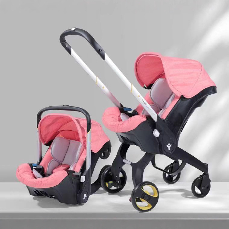Multifunctional Baby Stroller High Landscape Basket Seat Two-Way Stroller Lightweight Folding Newborn Stroller