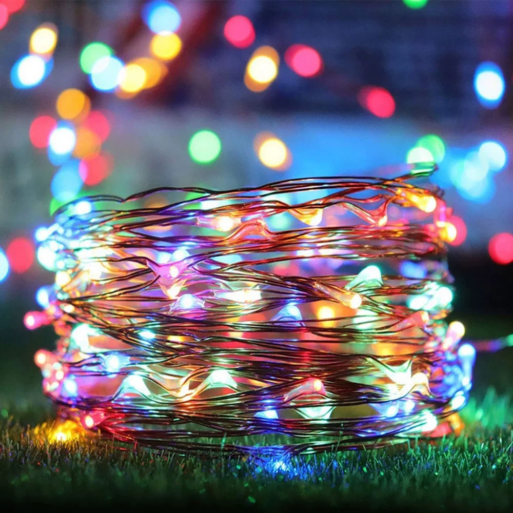 Solar LED lámpara de alambre de cobre ocho funciones al aire libre impermeable lámpara de jardín lámpara de decoración de Navidad cadena de luz de atmósfera image 8