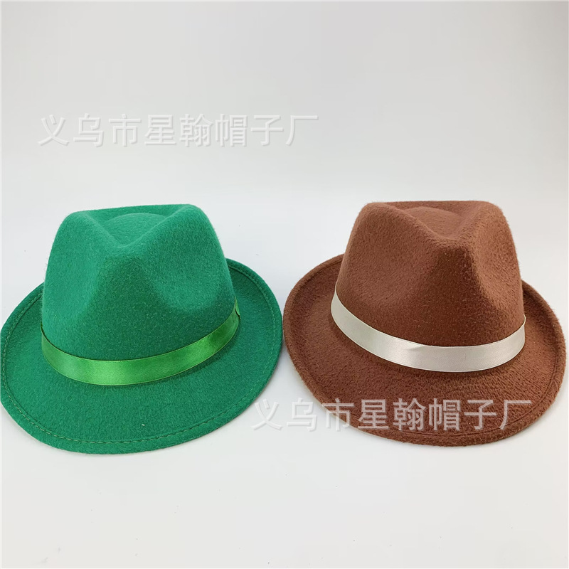 Estrellas americanas y rayas cinta vintage alto sombrero mago etapa rendimiento Festival fieltro paño recto sombrero alto