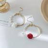 Retro brand bracelet from pearl, fashionable jewelry, flowered, 2021 collection