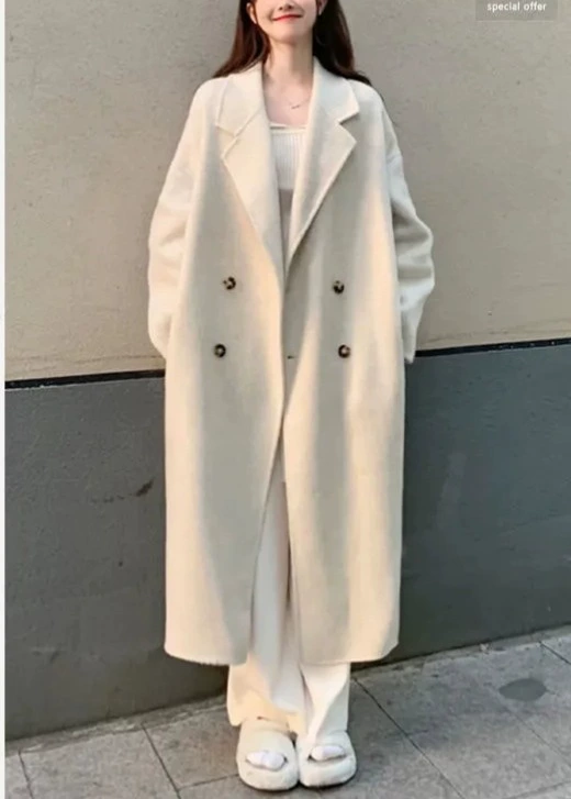 Демисезонное пальто, трэнч для подростков, длинноеOversized, шерстяная смесь