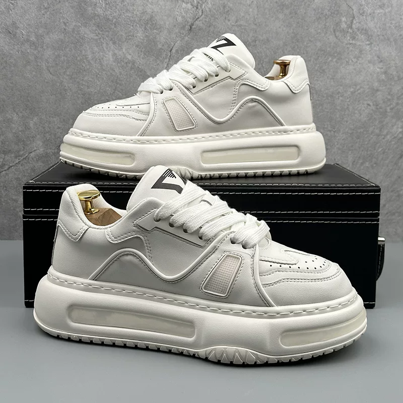 Sports men's summer white shoes platform, sneakers, high-quality style