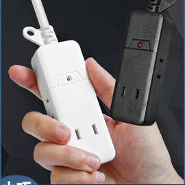 迷你小型插板两脚插排插二扁插头拖接插线板电动车充电家用插座5m