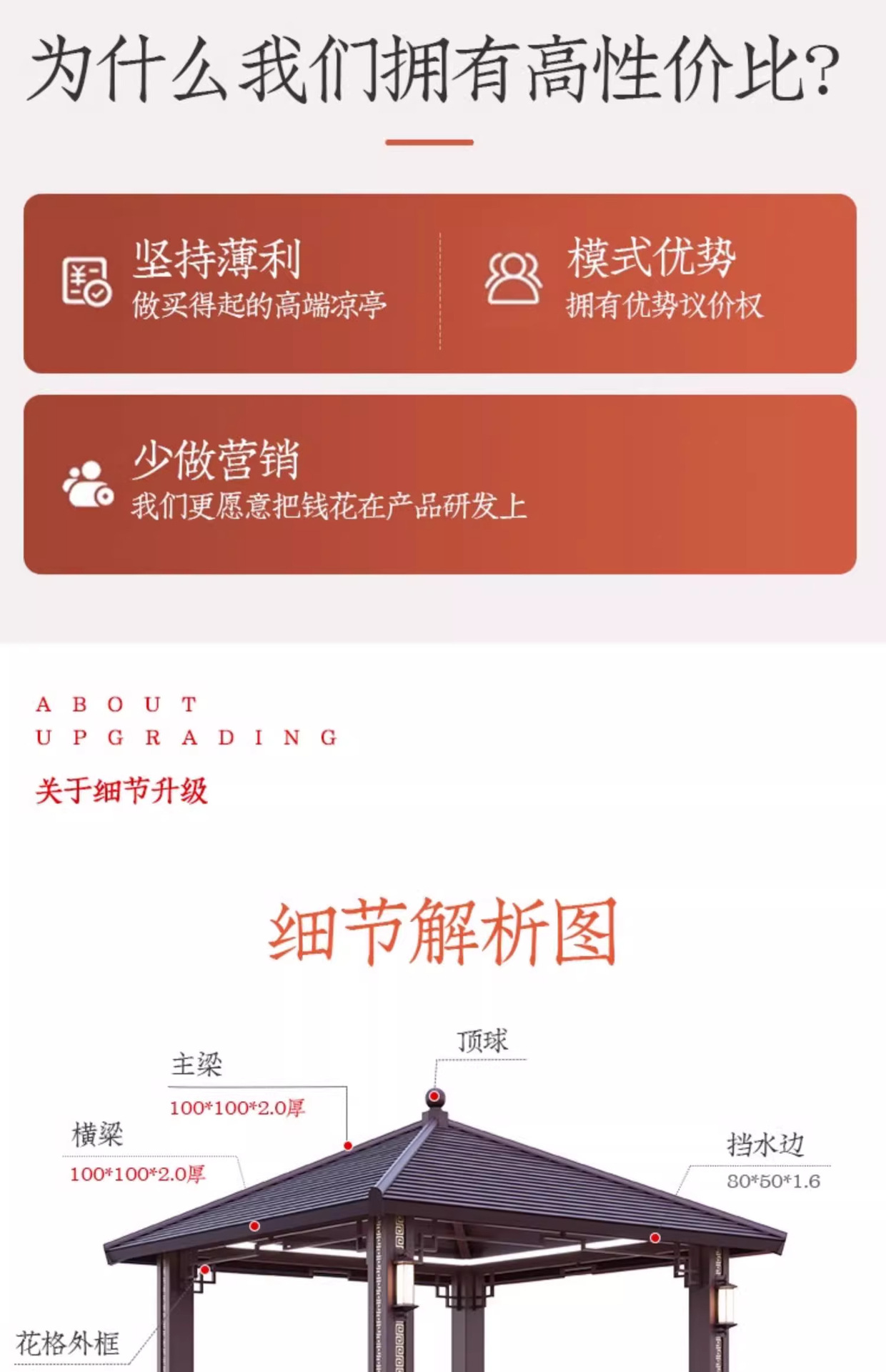 古建铝合金凉亭户外庭院防腐仿古六角亭子别墅园林中式景观亭凉棚-阿里巴巴