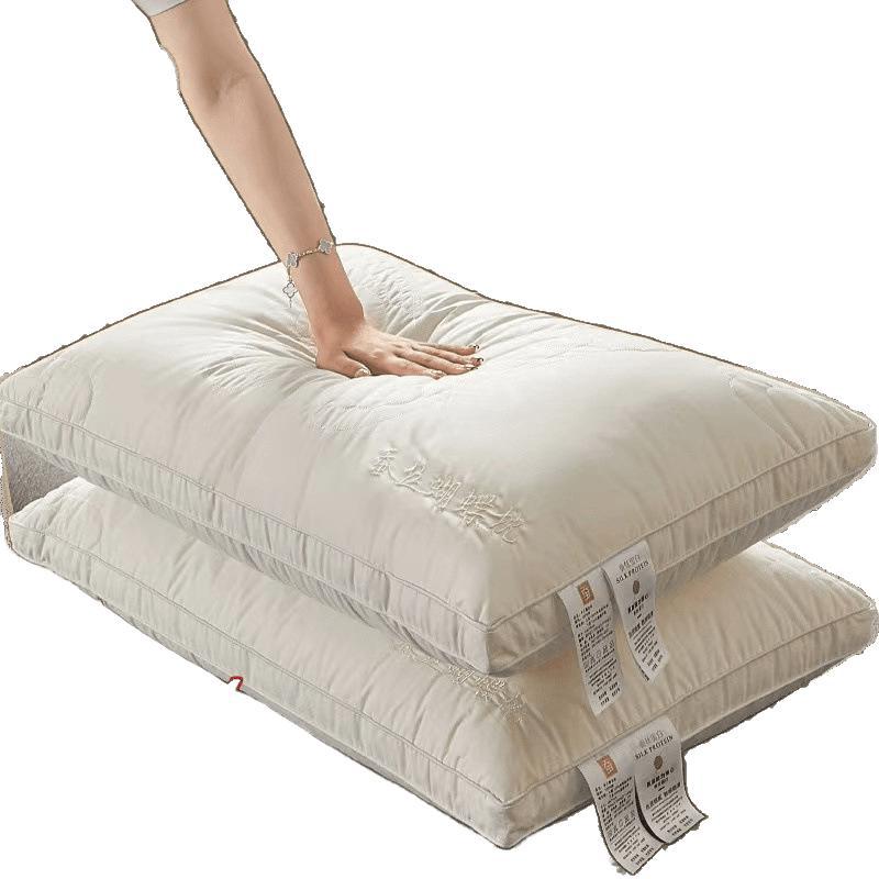Núcleo de almohada de seda lavable para dormir no deformado conjunto de núcleo de almohada un par de fábrica directa